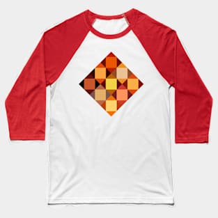 Abstract Tiles - fire tones Baseball T-Shirt